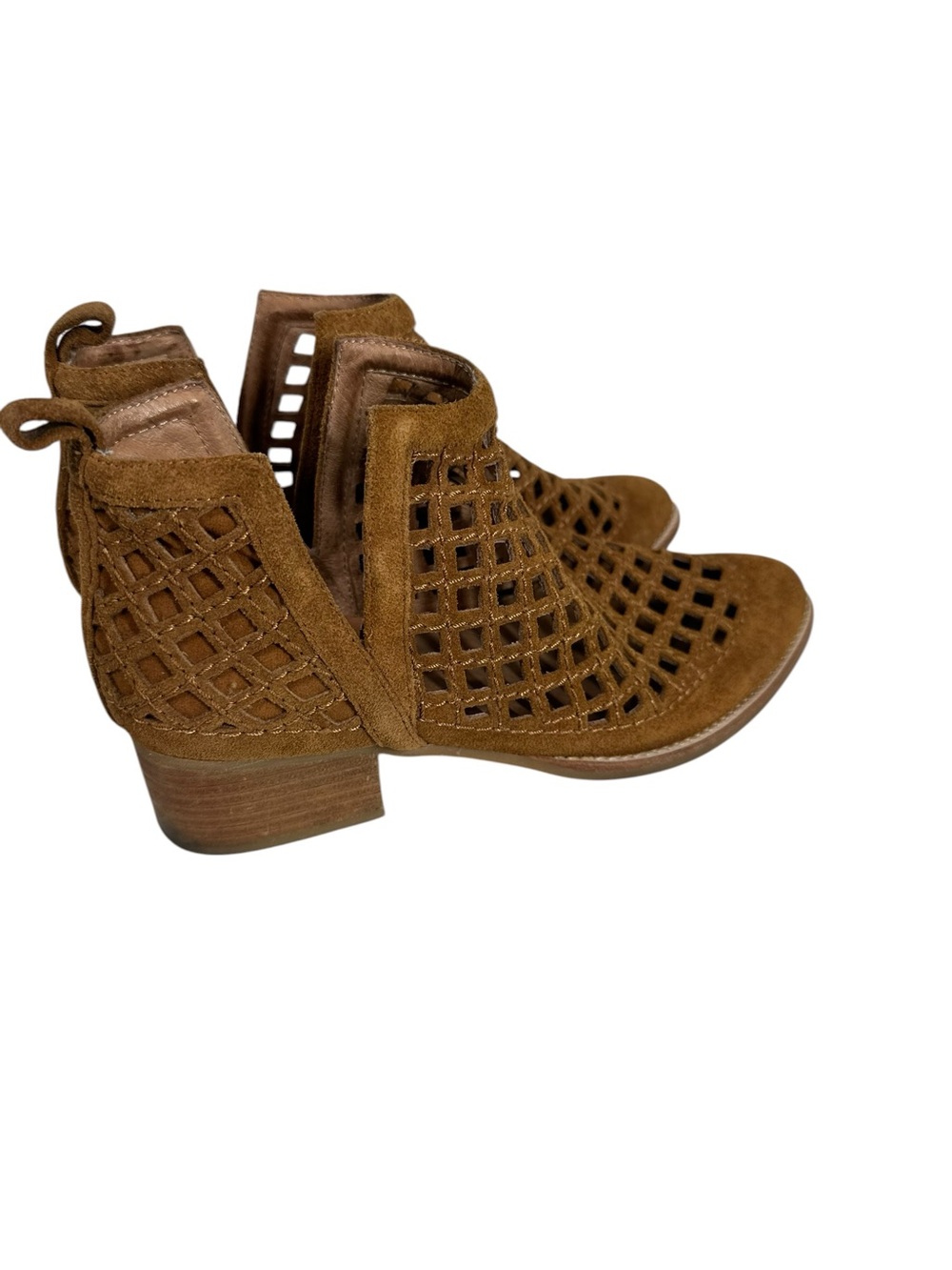 Jeffrey Campbell Brown Suede Cutout Ankle Booties